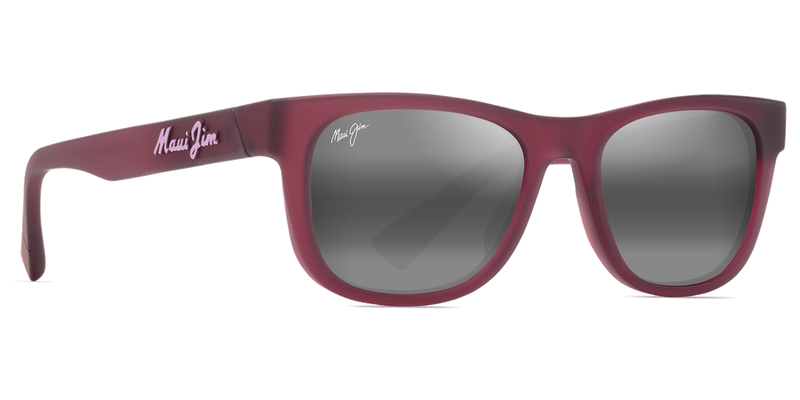Maui Jim Kaulike in Matte Transparent Fuchsia / Neutral Grey (687-09) - Temple Detail