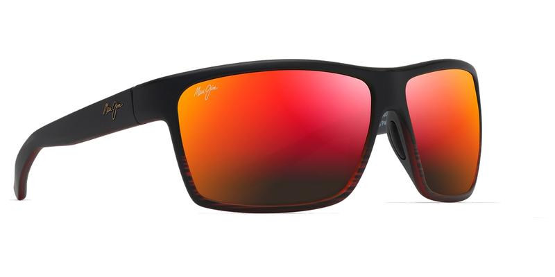 Maui Jim Alenuihaha in Burgundy Stripe / HAWAII LAVA™ (RM839-07C) - Temple Detail