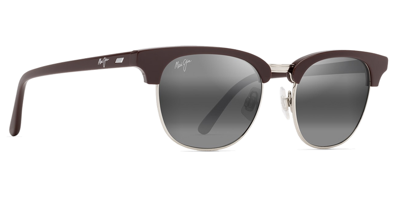 Maui Jim Holomua in Shiny Solid Brown / Neutral Grey (695-01) - Side View