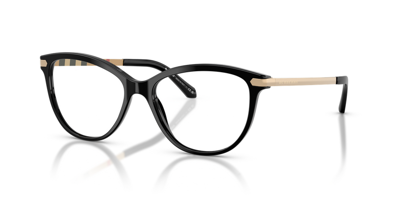 Burberry BE2280 in Black / Demo Lens (3001) - Front View