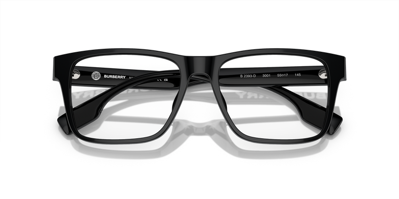 Burberry BE2393D in Black / Demo Lens (3001) - Side View