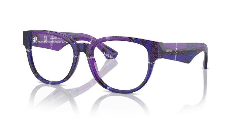 Burberry BE2410F in Check Violet / Demo Lens (4113) - Front View