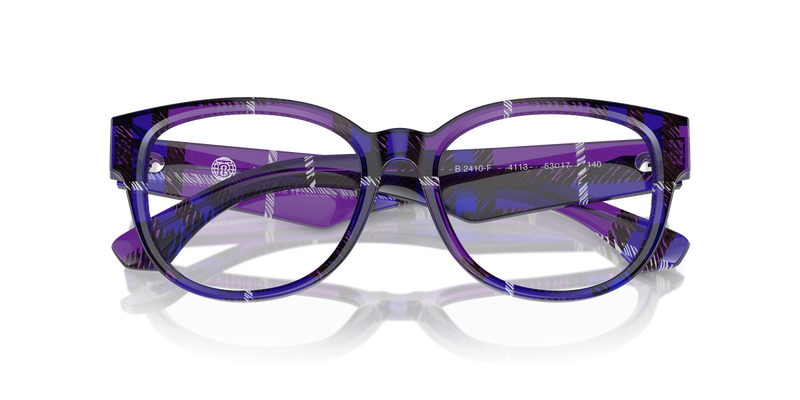 Burberry BE2410F in Check Violet / Demo Lens (4113) - Side View