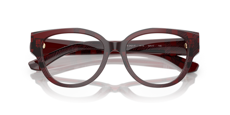 Burberry BE2421F in Check Red / Demo Lens (4115) - Alternate View