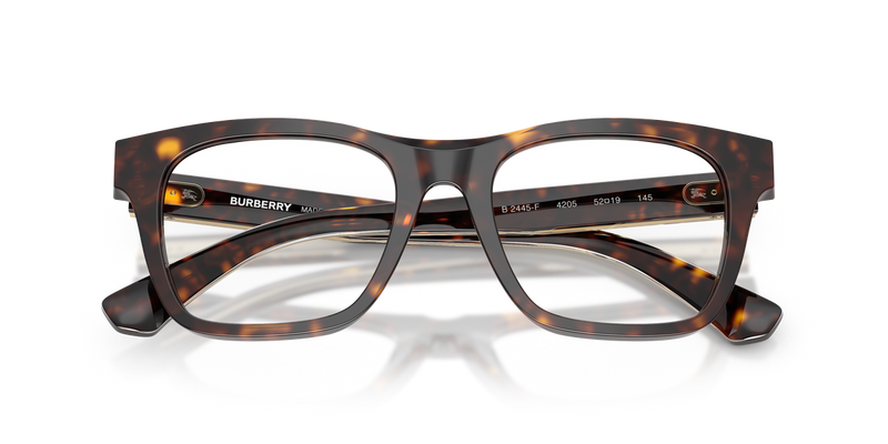 Burberry BE2445F in Dark Havana / Demo Lens (4205) - Side View