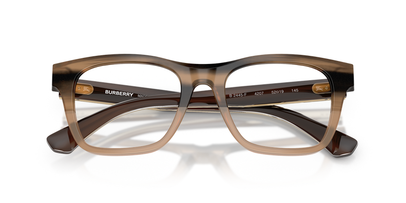Burberry BE2445F in Striped Beige / Demo Lens (4207) - Alternate View