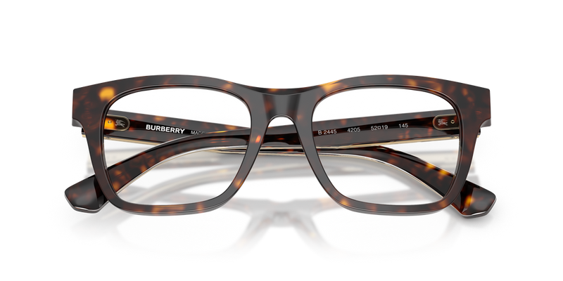 Burberry BE2445 in Dark Havana / Demo Lens (4205) - Side View
