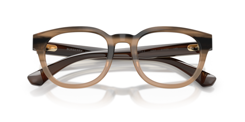 Burberry BE2454F in Striped Beige / Demo Lens (4207) - Alternate View