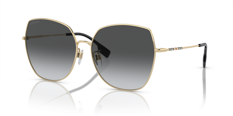 Burberry BE3136D in Light Gold / Polarized Grey Gradient (1109T3) - Front View