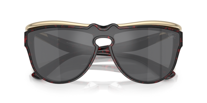 Burberry BE3162U in Red Havana / Grey Mirror Silver (11096G) - Side View