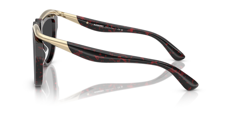 Burberry BE3162U in Red Havana / Grey Mirror Silver (11096G) - Back View
