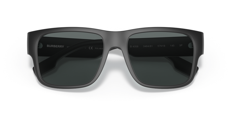 Burberry KNIGHT in Matte Black / Polarized Dark Grey (346481) - Side View