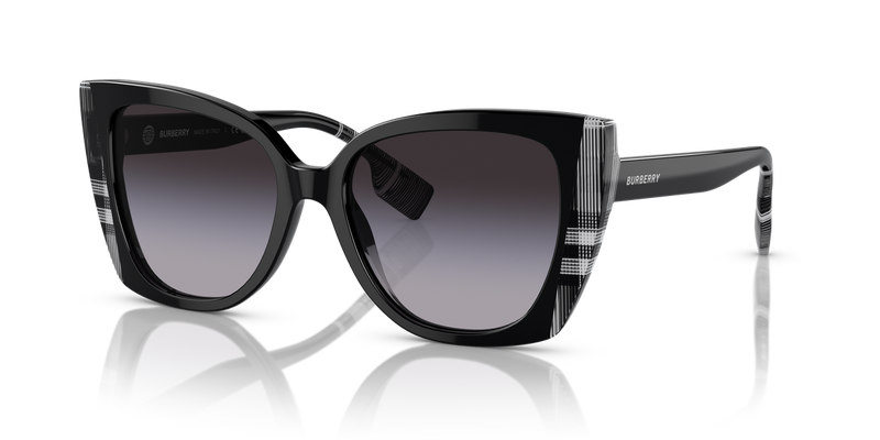 Burberry MERYL in Black/Check White Black / Grey Gradient (40518G) - Alternate View