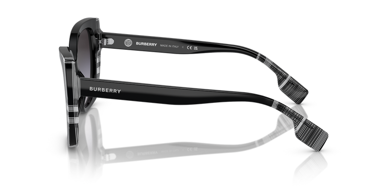 Burberry MERYL in Black/Check White Black / Grey Gradient (40518G) - Alternate View