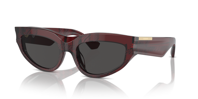 Burberry BE4425U in Check Red / Dark Grey (411587) - Alternate View
