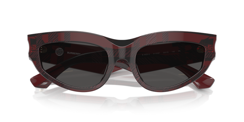 Burberry BE4425U in Check Red / Dark Grey (411587) - Alternate View