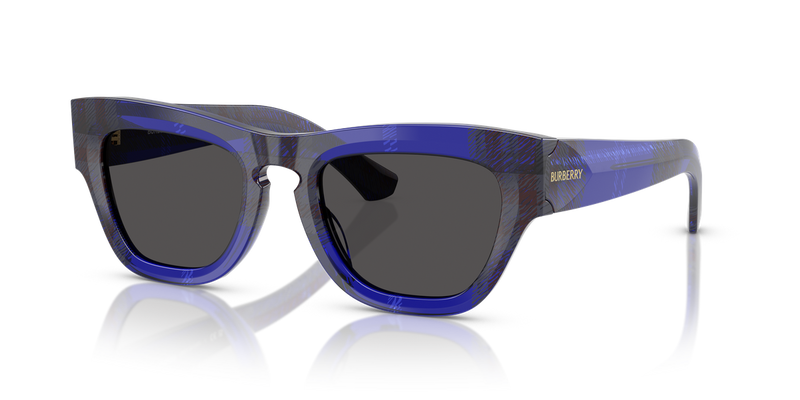 Burberry BE4440U in Check Blue / Dark Grey (411487) - Alternate View