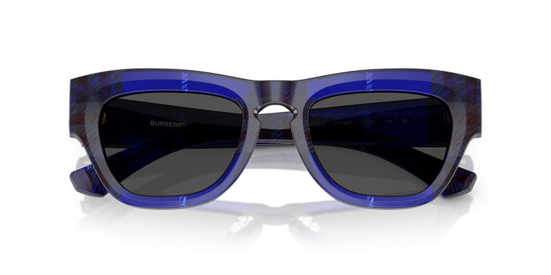 Burberry BE4440U in Check Blue / Dark Grey (411487) - Alternate View