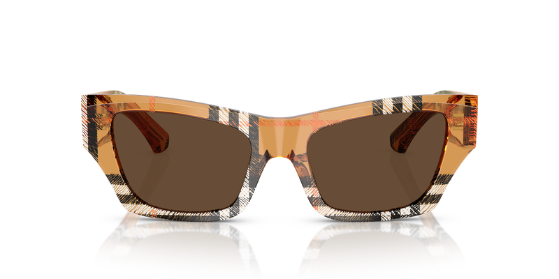 Burberry BE4441U in Check Sand / Dark Brown (414673) - Alternate View