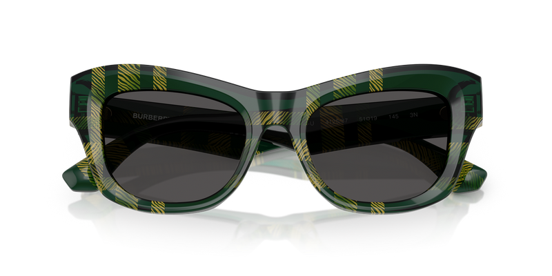 Burberry BE4442U in Check Green / Dark Grey (412587) - Alternate View