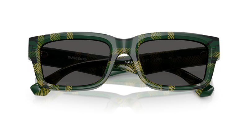 Burberry BE4443F in Check Green / Dark Grey (412587) - Alternate View
