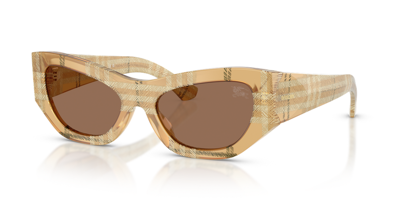 Burberry BE4450U in Check Beige / Dark Brown (415773) - Alternate View