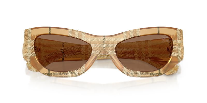 Burberry BE4450U in Check Beige / Dark Brown (415773) - Alternate View