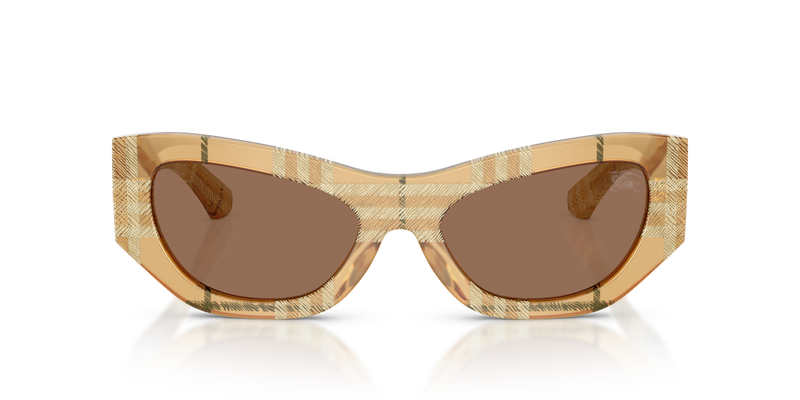 Burberry BE4450U in Check Beige / Dark Brown (415773) - Alternate View