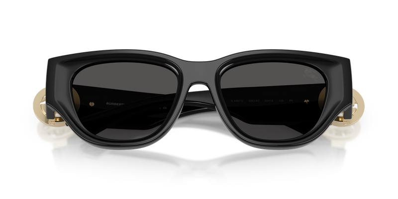 Burberry BE4467U in Black / Dark Grey (300187) - Side View