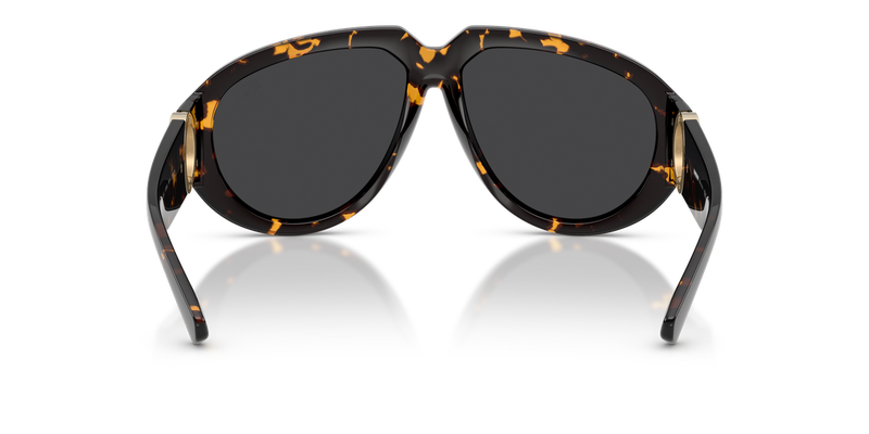 Burberry BE4479U in Yellow Havana / Grey Mirror Silver (41066G) - Temple Detail