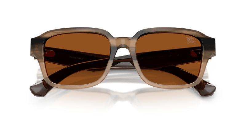 Burberry BE4484 in Striped Beige / Dark Brown (420773) - Side View