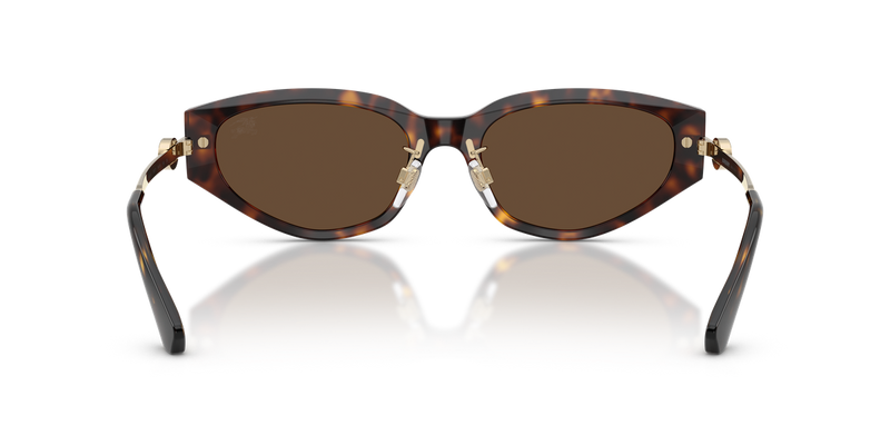 Burberry BE4493D in Dark Havana / Dark Brown (300273) - Temple Detail