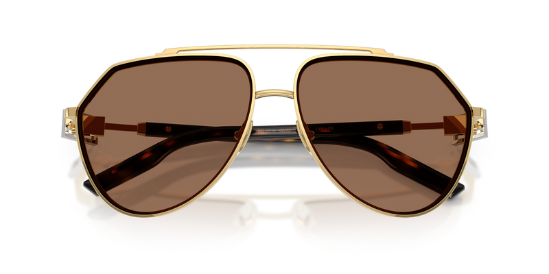 Dolce & Gabbana DG2315 in Gold / Dark Brown (02/73) - Side View
