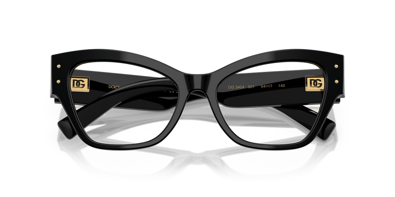 Dolce & Gabbana DG3404 in Black / Demo Lens (501) - Side View
