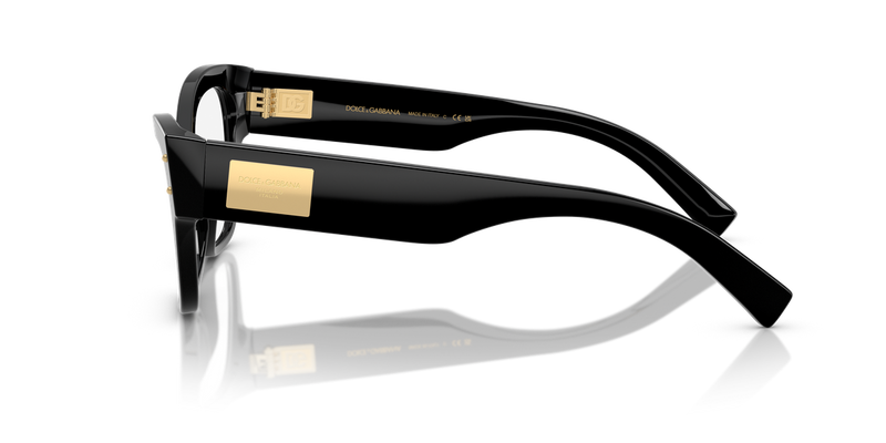 Dolce & Gabbana DG3404 in Black / Demo Lens (501) - Back View