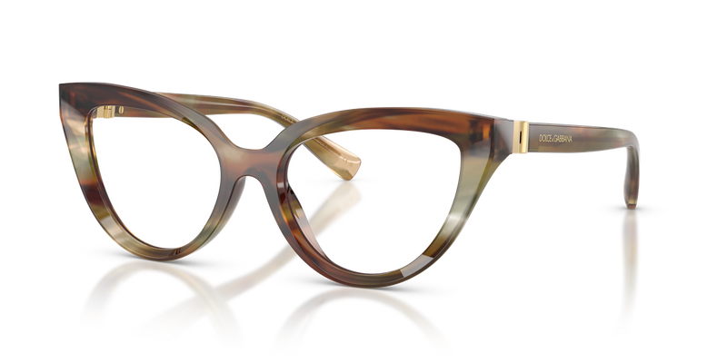 Dolce & Gabbana DG3414 in Striped Ochre / Demo Lens (3446) - Alternate View