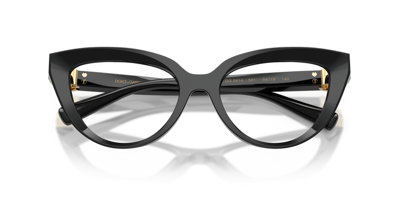 Dolce & Gabbana DG3414 in Black / Demo Lens (501) - Alternate View