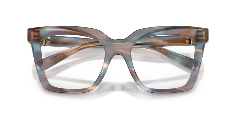 Dolce & Gabbana DG3417 in Striped Blue / Demo Lens (3448) - Alternate View