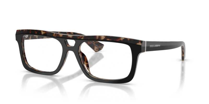 Dolce & Gabbana DG3431 in Black On Red Havana / Demo Lens (3417) - Alternate View