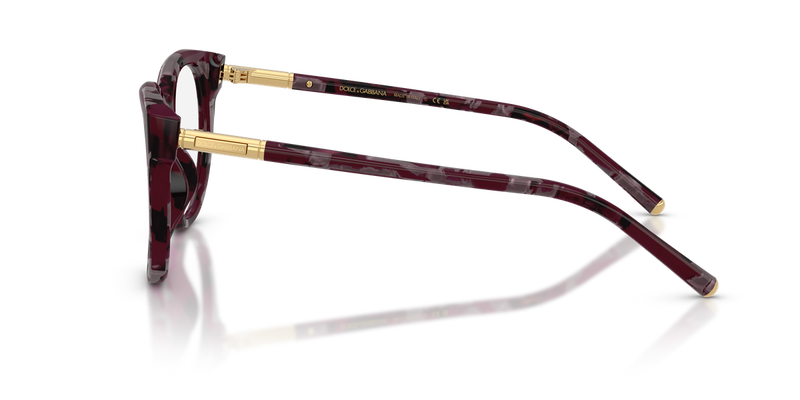Dolce & Gabbana DG3433 in Pearl Havana Purple / Demo Lens (3464) - Alternate View