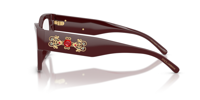 Dolce & Gabbana DG3435B in Bordeaux / Demo Lens (3091) - Back View