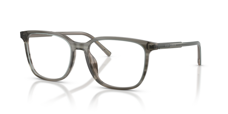 Dolce & Gabbana DG3445 in Grey On Striped Grey / Demo Lens (3479) - Alternate View