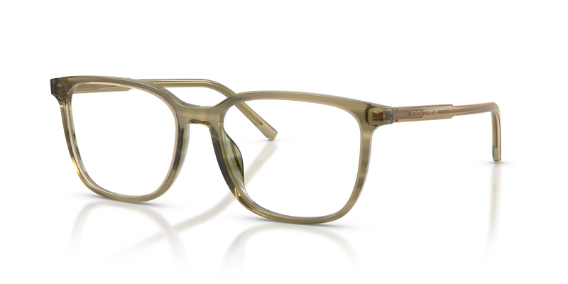 Dolce & Gabbana DG3445 in Green On Striped Green / Demo Lens (3480) - Alternate View