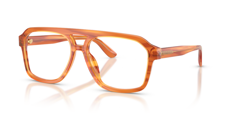 Dolce & Gabbana DG3452 in Transparent Camel On Striped Ginger - Alternate View