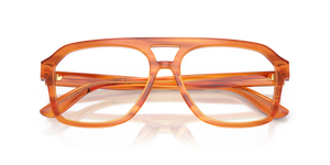 Transparent Camel On Striped Ginger / Demo Lens (3483)