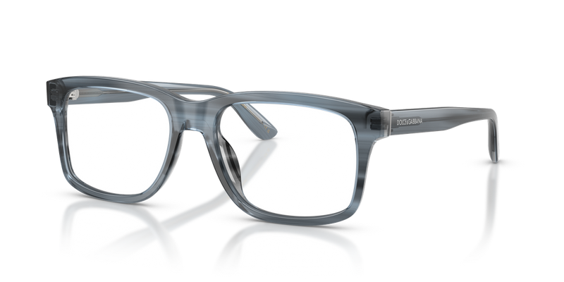Dolce & Gabbana DG3453 in Transparent Blue On Striped Blue - Alternate View