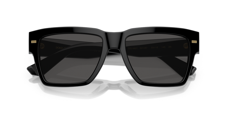 Dolce & Gabbana DG4431 in Black / Dark Grey (501/87) - Side View
