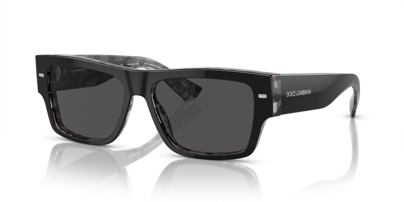 Dolce & Gabbana DG4451 in Black On Grey Havana / Dark Grey (340387) - Front View