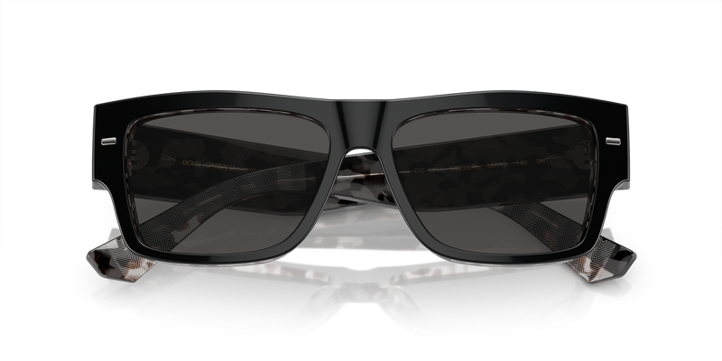 Dolce & Gabbana DG4451 in Black On Grey Havana / Dark Grey (340387) - Side View