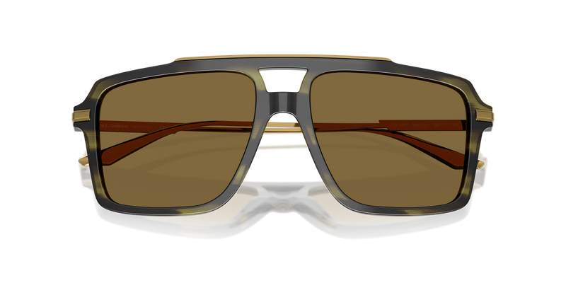 Dolce & Gabbana DG4477 in Striped Olive / Brown (3447S7) - Alternate View